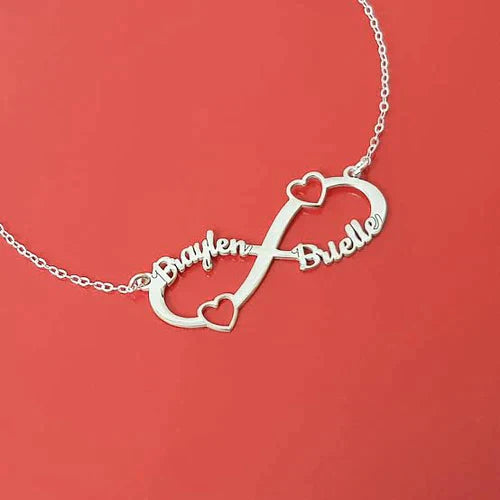 Customized Double Name Infinity Necklace