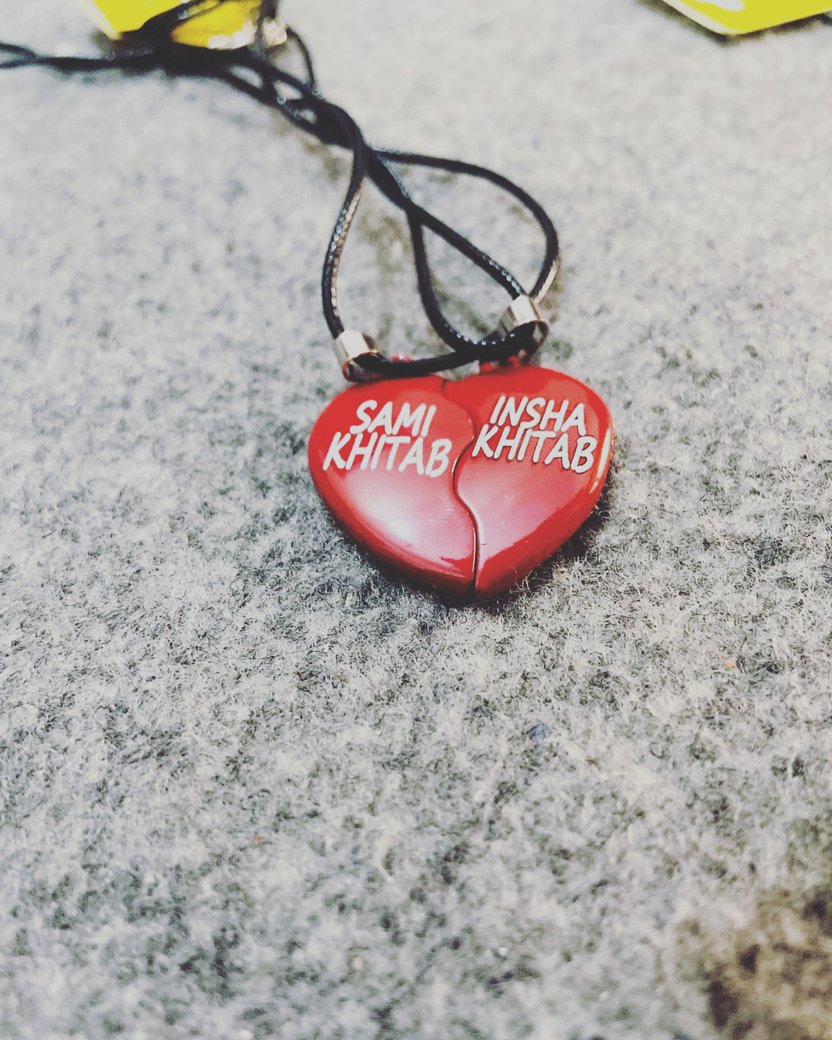 Broken Heart Couple Locket with Separate Chains